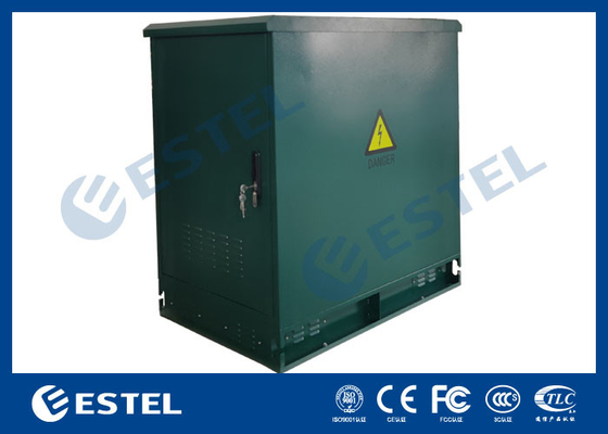 Telecom Cabinet With Air Conditioner With 500W Air Conditioner and Fan 19 Rack Outdoor Telecom Cabinet Green Color​