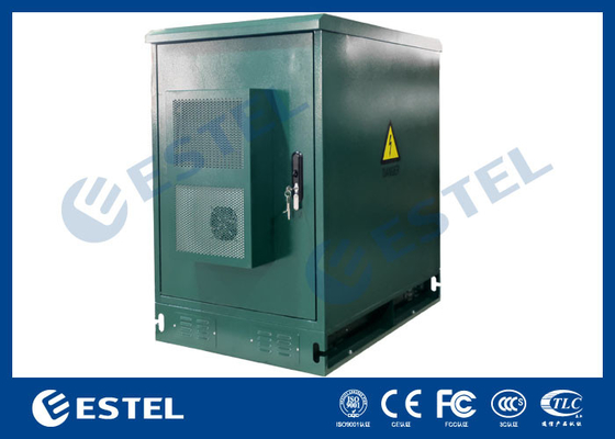 Telecom Cabinet With Air Conditioner With 500W Air Conditioner and Fan 19 Rack Outdoor Telecom Cabinet Green Color​